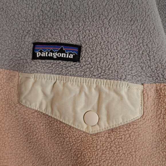 Patagonia Sweater Womens Large Gray Synchilla Snap-T Fleece Pullover Colorblock - Picture 4 of 16